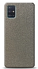 Dafoni Samsung Galaxy A71 Silver Parlak Simli Telefon Kaplama