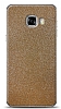 Dafoni Samsung Galaxy C5 Gold Parlak Simli Telefon Kaplama