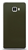 Dafoni Samsung Galaxy C7 Metalik Parlak Grnml Koyu Yeil Telefon Kaplama