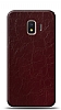 Dafoni Samsung Galaxy J2 Core J260F Bordo Electro Deri Grnml Telefon Kaplama