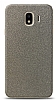 Dafoni Samsung Galaxy J4 Silver Parlak Simli Telefon Kaplama