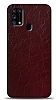 Dafoni Samsung Galaxy M31s Bordo Electro Deri Grnml Telefon Kaplama