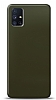 Dafoni Samsung Galaxy M51 Metalik Parlak Grnml Koyu Yeil Telefon Kaplama