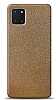 Dafoni Samsung Galaxy Note 10 Lite Gold Parlak Simli Telefon Kaplama