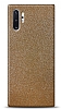Dafoni Samsung Galaxy Note 10 Plus Gold Parlak Simli Telefon Kaplama