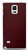 Dafoni Samsung Galaxy Note 4 Bordo Deri Görünümlü Telefon Kaplama