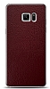 Dafoni Samsung Galaxy Note FE Bordo Deri Görünümlü Telefon Kaplama