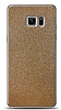 Dafoni Samsung Galaxy Note FE Gold Parlak Simli Telefon Kaplama