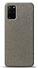 Dafoni Samsung Galaxy S20 Plus Silver Parlak Simli Telefon Kaplama