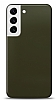 Dafoni Samsung Galaxy S22 5G Metalik Parlak Grnml Koyu Yeil Telefon Kaplama