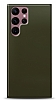 Dafoni Samsung Galaxy S22 Ultra 5G Metalik Parlak Grnml Koyu Yeil Telefon Kaplama