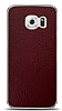 Dafoni Samsung Galaxy S6 edge Bordo Deri Görünümlü Telefon Kaplama