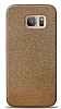Dafoni Samsung Galaxy S7 Gold Parlak Simli Telefon Kaplama