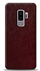 Dafoni Samsung Galaxy S9 Plus Bordo Electro Deri Grnml Telefon Kaplama