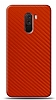 Dafoni Xiaomi Pocophone F1 Kırmızı Karbon Görünümlü Telefon Kaplama
