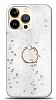 Eiroo Bright iPhone 13 Pro Sulu Simli Silver Silikon Klf