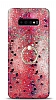 Eiroo Bright Samsung Galaxy S10 Sulu Simli Krmz Silikon Klf