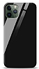 Eiroo iPhone 11 Pro Max Silikon Kenarl Siyah Cam Klf