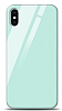 Eiroo iPhone X / XS Silikon Kenarl Mavi Cam Klf