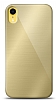 Eiroo iPhone XR Silikon Kenarl Aynal Gold Klf