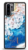 Dafoni Glossy Huawei P30 Pro Kiiye zel ift Harf Simli Okyanus Mermer Klf