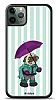 Dafoni Art iPhone 11 Pro Pug in the Rain Klf