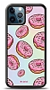 Dafoni Hologram iPhone 12 Pro Max 6.7 in Pembe Donut Klf