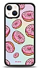 Dafoni Hologram iPhone 13 Mini Pembe Donut Klf