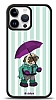 Dafoni Art iPhone 14 Pro Max Pug in the Rain Klf