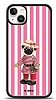 Dafoni Art iPhone 15 Plus Pink Pug Klf