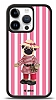 Dafoni Art iPhone 15 Pro Pink Pug Klf
