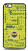 Dafoni Glossy iPhone 6 / 6S Lisanslı Fenerbahçe Sarı-Lacivert Tipografi Kılıf