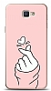 Samsung Galaxy J7 Prime / J7 Prime 2 Pink Finger Heart Klf