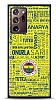 Dafoni Glossy Samsung Galaxy Note 20 Ultra Lisanslı Fenerbahçe Sarı-Lacivert Tipografi Kılıf