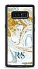 Dafoni Glossy Samsung Galaxy Note 8 Kişiye Özel Harfli Simli Gold Mermer Kılıf