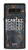 Dafoni Glossy Samsung Galaxy Note 8 Kişiye Özel İsimli Simli Siyah Mermer Kılıf