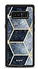 Dafoni Glossy Samsung Galaxy Note 8 Simli Mavi Prizma Kılıf