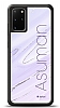Dafoni Glossy Samsung Galaxy S20 Plus Kiiye zel simli Simli Mor Mermer Klf
