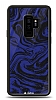 Dafoni Glossy Samsung Galaxy S9 Plus Navy Blue Marble Klf