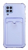 Samsung Galaxy A12 / M12 Kartlkl Kamera Korumal effaf Mor Rubber Klf
