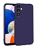 Samsung Galaxy A14 Kamera Korumal Mat Lacivert Silikon Klf