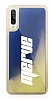 Samsung Galaxy A30S Kiiye zel Neon Kumlu Mavi Silikon Klf