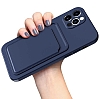 Samsung Galaxy A52 / A52 5G Kartlkl Kamera Korumal Lacivert Klf - Resim: 1