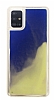 Samsung Galaxy A51 Neon Kumlu Mavi Silikon Klf