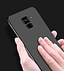 Samsung Galaxy A8 2018 Tam Kenar Koruma Lacivert Rubber Klf - Resim 1