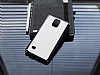 Samsung N9100 Galaxy Note 4 Metalik Kenarl Beyaz Deri Klf - Resim: 2