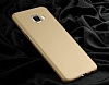 Samsung Galaxy C5 Tam Kenar Koruma Gold Rubber Klf - Resim: 6