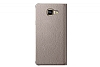 Samsung Galaxy C7 SM-C7000 Czdanl Yan Kapakl Gold Deri Klf - Resim 3