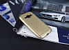Samsung Galaxy J1 Metalik Noktal Gold Silikon Klf - Resim: 2