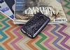 Samsung Galaxy J1 mini Deri Desenli Parlak Siyah Silikon Klf - Resim 2